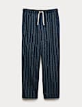 Pure Cotton Striped Loungewear Bottoms