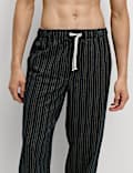 Pure Cotton Striped Loungewear Bottoms