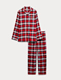 Pure Cotton Christmas Checked Pyjama Set