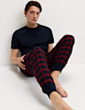 Pure Cotton Checked Pyjama Bottoms