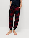 Pure Cotton Checked Pyjama Bottoms