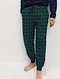 Pure Cotton Checked Pyjama Bottoms