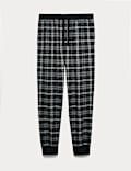 Brushed Cotton Checked Joggers