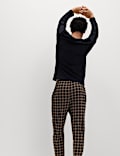Pure Cotton Checked Jogger Pyjama Set