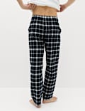 Pure Cotton Checked Loungewear Bottoms