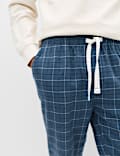 Pure Cotton Checked Pyjama Bottoms