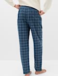Pure Cotton Checked Pyjama Bottoms