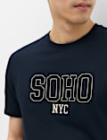 Pure Cotton Soho NYC Graphic Loungewear Top