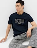 Pure Cotton Soho NYC Graphic Loungewear Top