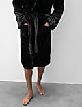 Fleece Supersoft Hooded Dressing Gown