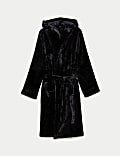 Fleece Supersoft Hooded Dressing Gown