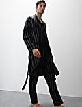 Pure Lyocell Striped Dressing Gown
