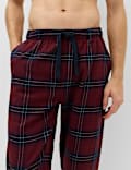 Pure Cotton Checked Joggers