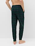 Pure Cotton Checked Joggers