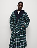 Fleece Checked Dressing Gown
