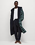 Fleece Checked Dressing Gown