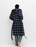 Pure Cotton Checked Dressing Gown