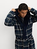 Pure Cotton Checked Dressing Gown