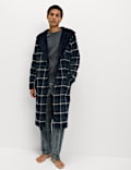 Pure Cotton Checked Dressing Gown