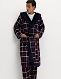 Pure Cotton Checked Dressing Gown