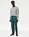 Brushed Cotton Checked Pyjama Set