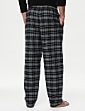 2pk Brushed Cotton Checked Pyjama Bottoms