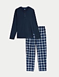 Brushed Cotton Checked Pyjama Set