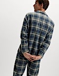 Pure Brushed Cotton Checked Pyjama Set