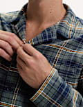 Pure Brushed Cotton Checked Pyjama Set