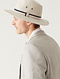 Linen Blend Broad Brim Ambassador Hat