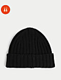 Ribbed Knitted Beanie Hat