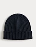 Bonnet en maille 100 % cachemire