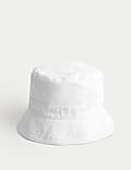 Pure Cotton Herringbone Bucket Hat