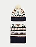 Fair Isle Hat and Scarf Set