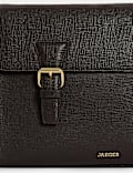 Leather Buckle Messenger Bag