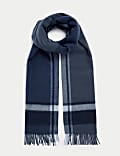 Merino Wool Checked Scarf