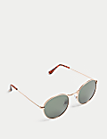 Metal Round Polarised Sunglasses
