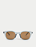 Ronde zonnebril met gepolariseerde glazen