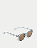 نظارة شمسية بتصميم دائري بعدسات مستقطبة