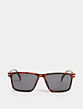 Smalle, gepolariseerde zonnebril met rechthoekige glazen