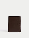Leather Pebble Grain Tri-Fold Wallet