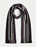 Striped Knitted Scarf