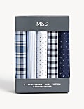 Lot de 5 mouchoirs antibactériens 100 % coton
