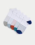 Lot de 5 paires de socquettes Trainer Liners™ à rayures Cool & Fresh™