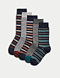 5pk Cool & Fresh™ Patterned Cotton Rich Socks