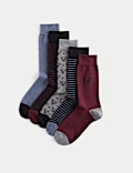 5pk Cool & Fresh™ Stag Cotton Rich Socks