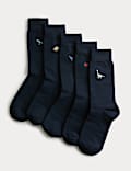 5pk Cool & Fresh™ Dinosaurs Cotton Rich Socks