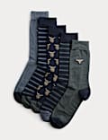 5er-Pack Cool and Fresh™ Hochlandrind-Socken mit hohem Baumwollanteil