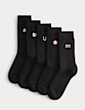 Lot de 5 paires de chaussettes Cool & Fresh™ en coton à motif casino
