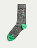 Novelty Ho Ho Ho Cotton Rich Socks